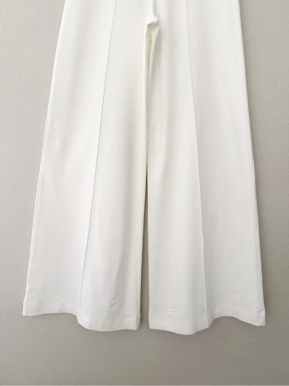 Ripley Rader Ponte Knit Wide Leg Pant XS Off White Pull On Stretch Minimalist - Picture 9 of 11